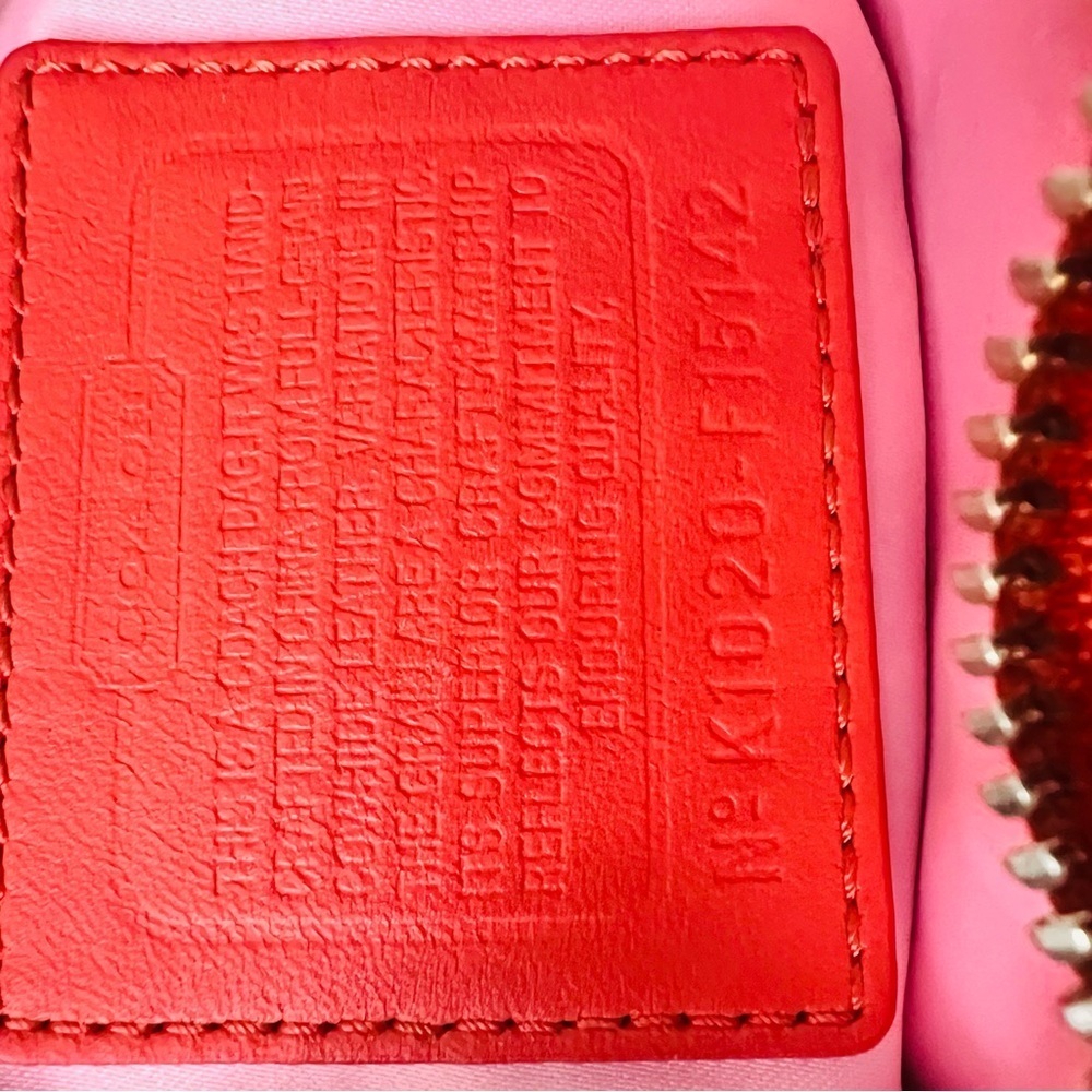 Coach Vibrant Red Leather Shoulder Bag - Picture 10 of 10